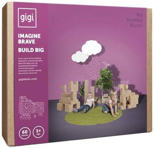 Gigi Bloks stevige blokken set G-2 - 60 stuks - XXL, Kinderen en Baby's, Speelgoed | Bouwstenen, Nieuw, Verzenden