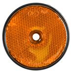 Ronde reflector (oranje, 6 cm diameter, 1 cm dikte, met sch, Ophalen of Verzenden, Nieuw