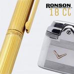 Ronson - mod. Teorema Placcata 18Ct + Accendino Varaflame, Verzamelen, Rookartikelen, Aanstekers en Luciferdoosjes, Nieuw