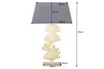 Design tafellamp GINKGO 80cm goud zwarte metalen stoffen kap, Huis en Inrichting, Lampen | Tafellampen, Nieuw, Ophalen of Verzenden