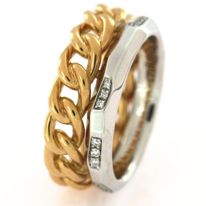 Pomellato - Ring - Milano - 18 karaat Witgoud, Geel goud -, Sieraden, Tassen en Uiterlijk, Ringen