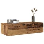 vidaXL Wandschap met lades 60x26,5x15 cm bewerkt hout oud, Verzenden, Nieuw