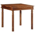 Acacia Eettafel 80x80 - OP = OP! Robuust & Stijlvol, 50 tot 100 cm, Vierkant, Overige houtsoorten, Nieuw