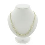 Gouden gedraaide schakelcollier (Ketting), Ophalen of Verzenden, Gebruikt, Overige kleuren, Goud