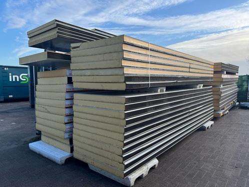 Gelegenheidspartij sandwich wandpanelen vanaf € 12,50 p/m2, Doe-het-zelf en Verbouw, Platen en Panelen, Zo goed als nieuw, 50 tot 100 mm