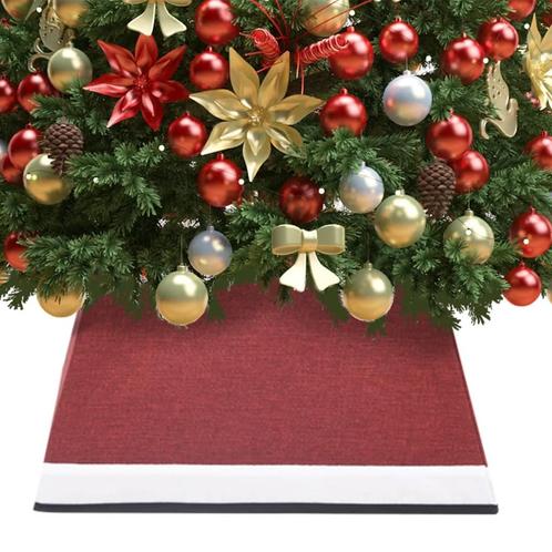 vidaXL Kerstboomrok 48x48x25 cm rood en wit, Diversen, Kerst, Nieuw, Verzenden