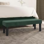 vidaXL Bankje 100x30x30 cm fluweel donkergroen, Verzenden, Nieuw, Stof, Minder dan 150 cm