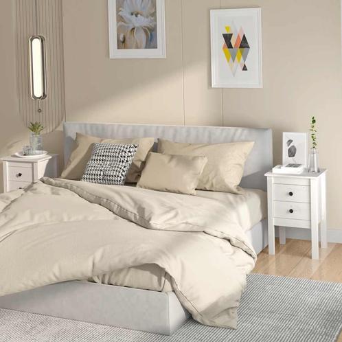 vidaXL Nachtkastjes 2 st 40x35x61,5 cm massief grenenhout, Huis en Inrichting, Slaapkamer | Nachtkastjes, Nieuw, Minder dan 45 cm