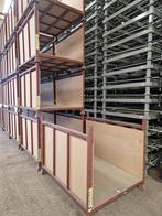 Stapelrek 1600x1295x1270mm bruin met houten bodem/wanden,, Ophalen of Verzenden