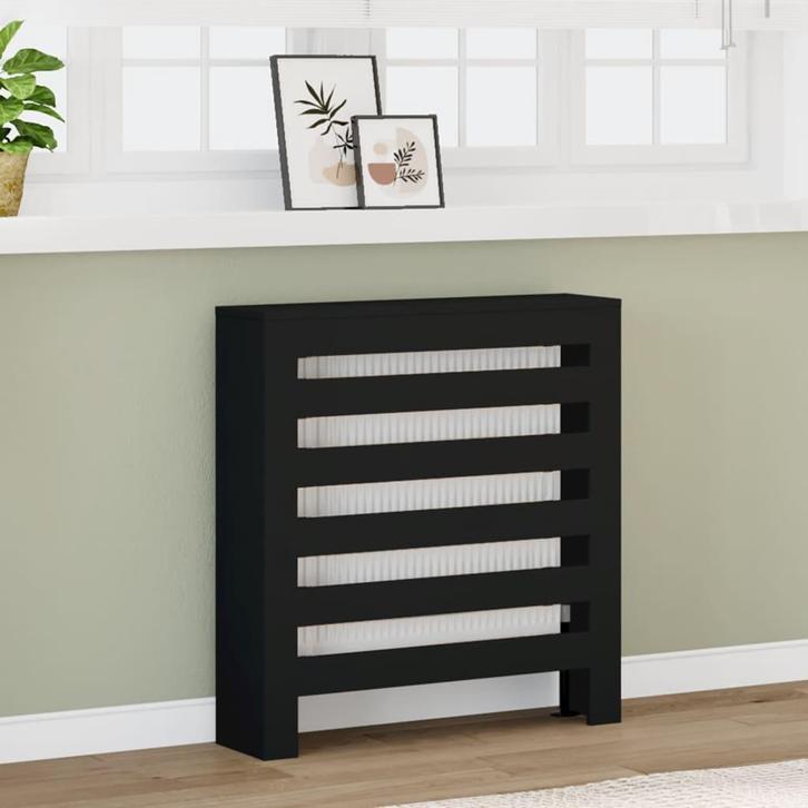 vidaXL Radiatorombouw 78x20x82 cm bewerkt hout zwart, Doe-het-zelf en Verbouw, Verwarming en Radiatoren, Nieuw, Verzenden