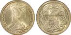 Koningin Wilhelmina 25 cent 1917 MS65 PCGS gecertificeerd, Postzegels en Munten, Munten | Nederland, Verzenden, Zilver, 25 cent