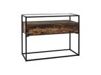 Veiling - Sidetable met lades hout - glas - Industieel desig, Nieuw