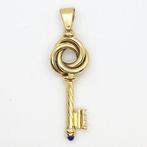 Hanger - 18 karaat Geel goud - 0.10ct. tw. Lapis lazuli