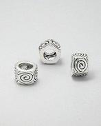 Zilveren bead - zeskant bewerkt, Sieraden, Tassen en Uiterlijk, Bedels, Nieuw, Verzenden