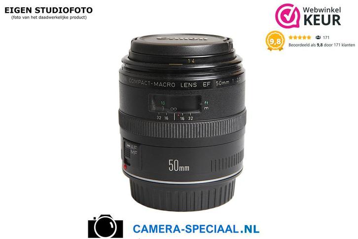 Canon EF 50mm F2.5 macrolens met 12 maanden garantie, Audio, Tv en Foto, Fotografie | Lenzen en Objectieven, Macrolens, Zo goed als nieuw
