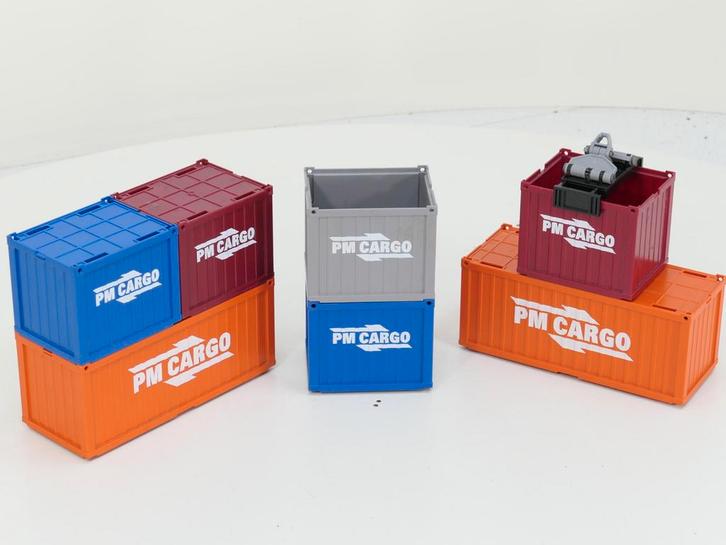 Playmobil ( 6344 ) PM Cargo Containerset 2 grote en 5 kle..., Hobby en Vrije tijd, Modelbouw | Overige, Zo goed als nieuw, Ophalen of Verzenden