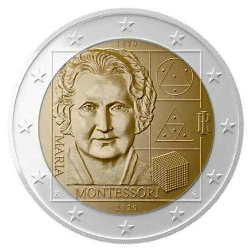 Italië 2 Euro Montessori 2020 UNC, Postzegels en Munten, Munten | Europa | Euromunten, Verzenden