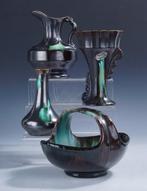 Faienceries de Thulin - Vaas - Art Deco siervazen en schaal