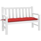 vidaXL Tuinbankkussen 120x50x7 cm oxford stof rood, Huis en Inrichting, Woonaccessoires | Kussens, Verzenden, Nieuw, Rood
