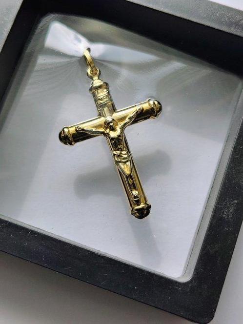 Zonder Minimumprijs - Kruishanger - 14 karaat Geel goud, Sieraden, Tassen en Uiterlijk, Antieke sieraden