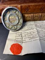 Reliekhouder - Glas, Verzilverd, Textiel - 1750-1800 -