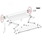 Thule Eindkap Mainhousing LH+RH 4900 Geanodiseerd, Caravans en Kamperen, Nieuw
