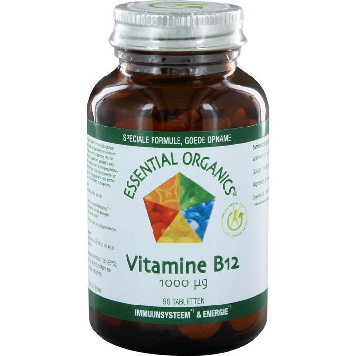 Essential Organics Vitamine B12 1000 mcg - 90 Tabletten, Sport en Fitness, Gezondheidsproducten en Wellness, Verzenden