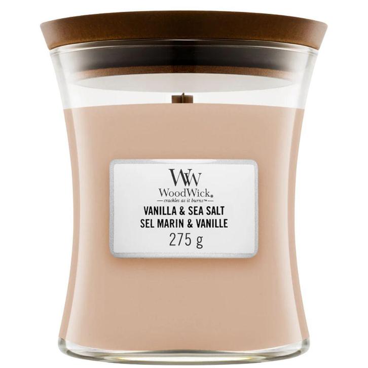 WoodWick Vanilla & Sea Salt Medium Candle - 275gr, Sieraden, Tassen en Uiterlijk, Uiterlijk | Haarverzorging, Overige typen, Nieuw