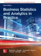 Business Statistics and Analysis in Practice 9 9781260287844, Verzenden, Zo goed als nieuw