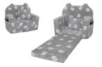 Kinderfauteuil - POLAR - 51x40x41 cm - poesjes - grijs, Kinderen en Baby's, Kinderkamer | Tafels en Stoelen, Ophalen of Verzenden