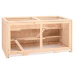 vidaXL Hamsterkooi 89,5x45x45 cm massief vurenhout, Dieren en Toebehoren, Knaagdieren en Konijnen | Hokken en Kooien, Verzenden