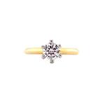 Gouden solitair ring met diamant 0.55ct. 14 karaat* nieuw, Sieraden, Tassen en Uiterlijk, Ringen, Verzenden, Zo goed als nieuw