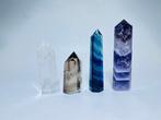 ***NO RESERVE*** Set van 4 kristallen torens: Chevron