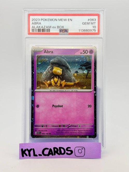 Pokémon - 5 Graded card - Abra, Kadabra, Alakazam Foil, Full, Hobby en Vrije tijd, Verzamelkaartspellen | Pokémon