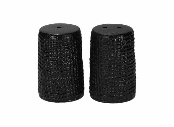 JENS Living Wafel Peper & Zout Set - Keramiek - Zwart, Huis en Inrichting, Keuken | Keukenbenodigdheden, Nieuw, Verzenden