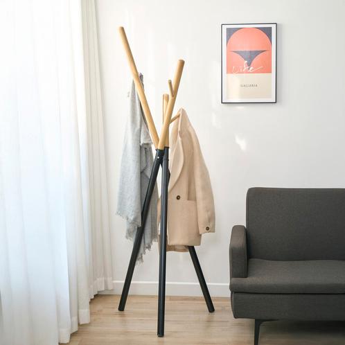 Kapstok Laerdal kledingrek 172x49x49 cm zwart en houtkleurig, Huis en Inrichting, Kasten | Kledingkasten, Nieuw, Verzenden