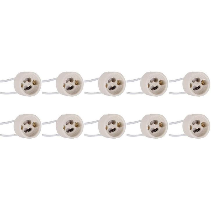 GU10 Fitting/Houder Keramisch 15cm Draad, Doe-het-zelf en Verbouw, Elektra en Kabels, Nieuw, Ophalen of Verzenden