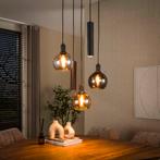 Hanglamp Eettafel - Nieuw - Glas - Amber - Uniek - Webshop, Huis en Inrichting, Lampen | Hanglampen, Nieuw, Glas, 75 cm of meer