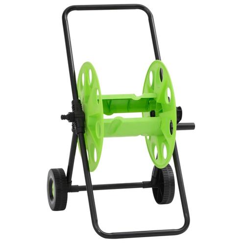 vidaXL Slanghaspelwagen voor 60 m 1/2 slang staal groen, Tuin en Terras, Tuinslangen, Nieuw, Verzenden