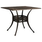 vidaXL Tuintafel 90x90x73 cm gietaluminium bronskleurig, Verzenden, Nieuw, Aluminium