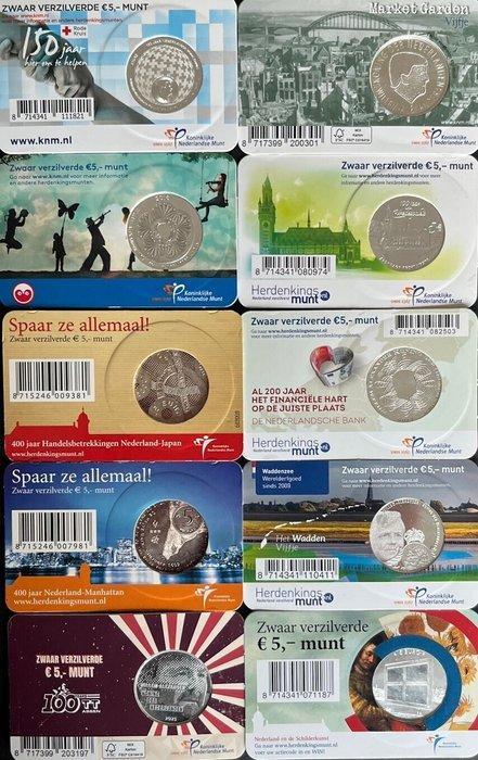 Nederland. 5 Euro 2009/2024 (10 stuks) (Zonder Minimumprijs), Postzegels en Munten, Munten | Europa | Euromunten
