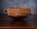 Oud-Romeins Keramiek versierde Barbotine 17,5 cm. b.