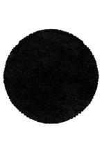 Rond Shaggy Vloerkleed | Sydney | Zwart | 80x80 cm, Huis en Inrichting, Stoffering | Tapijten en Kleden, Verzenden, Nieuw