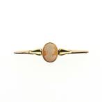 Bicolor gouden broche met camee | Vintage/antiek (roségoud), Sieraden, Tassen en Uiterlijk, Broches, Gebruikt, Overige kleuren