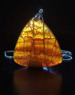 Geweldig, heel mooi! Dragon Veins Agate 925 Silver Necklace,