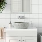 vidaXL Opzetwasbak rond 41x14 cm keramiek grijs, Doe-het-zelf en Verbouw, Sanitair, Verzenden, Nieuw
