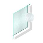 Ijsbloemglas 4 mm, Doe-het-zelf en Verbouw, Glas en Ramen, Ophalen of Verzenden, Nieuw