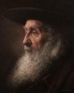 Piotr Topolski (XX-XXI) - Portrait of an old man, Antiek en Kunst, Kunst | Schilderijen | Klassiek