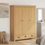 vidaXL Kledingkast Hill 3 deuren 127x50x170 cm massief, Verzenden, Nieuw