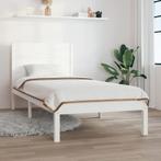 vidaXL Bedframe zonder matras massief grenenhout wit 140x200, Verzenden, Wit, 140 cm, 200 cm